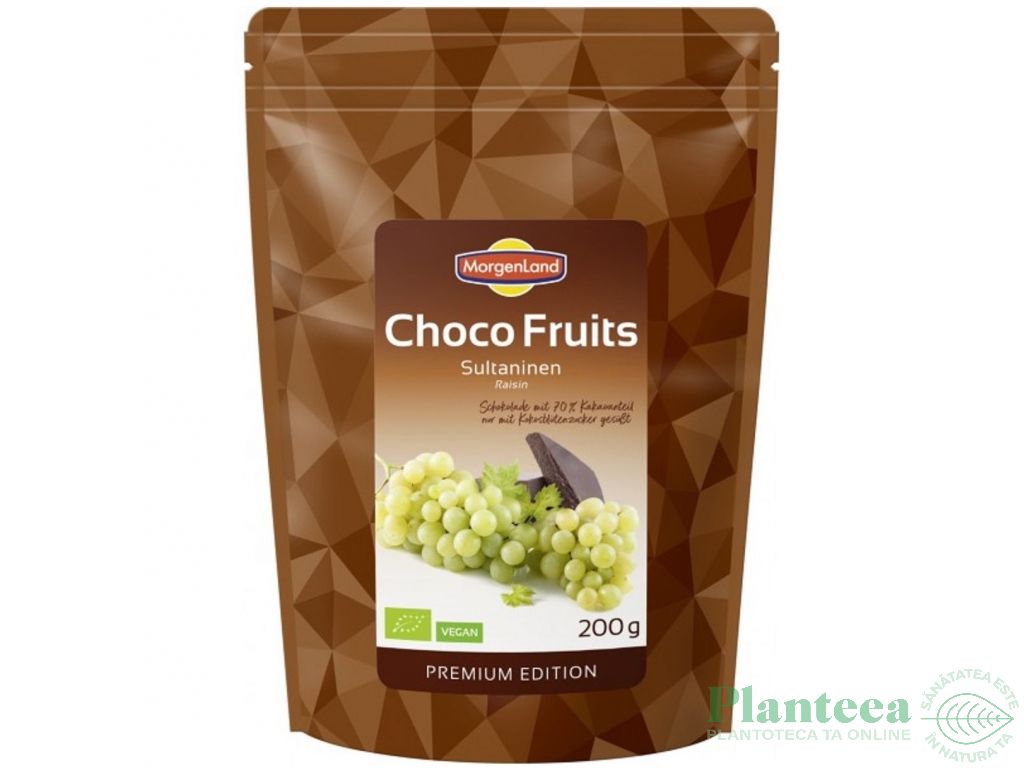 Stafide in ciocolata ChocoFruits eco 200g - MORGENLAND