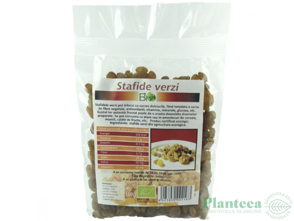 Stafide verzi eco 150g - DECO ITALIA