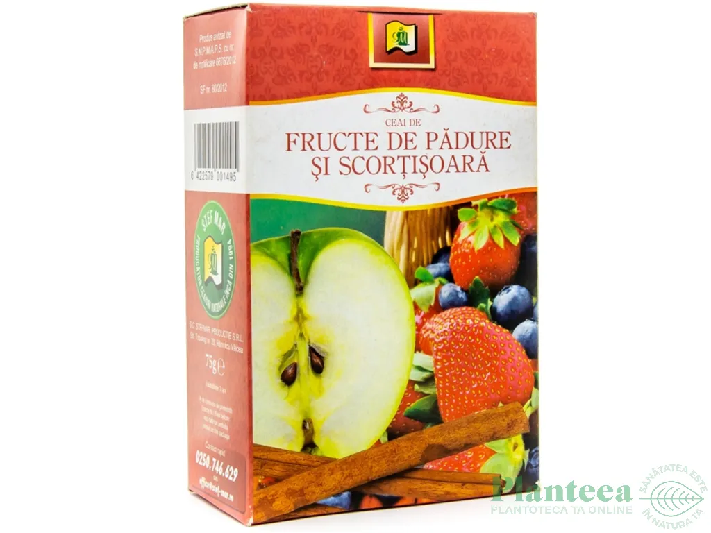 Ceai cu fructe padure scortisoara 75g - STEFMAR