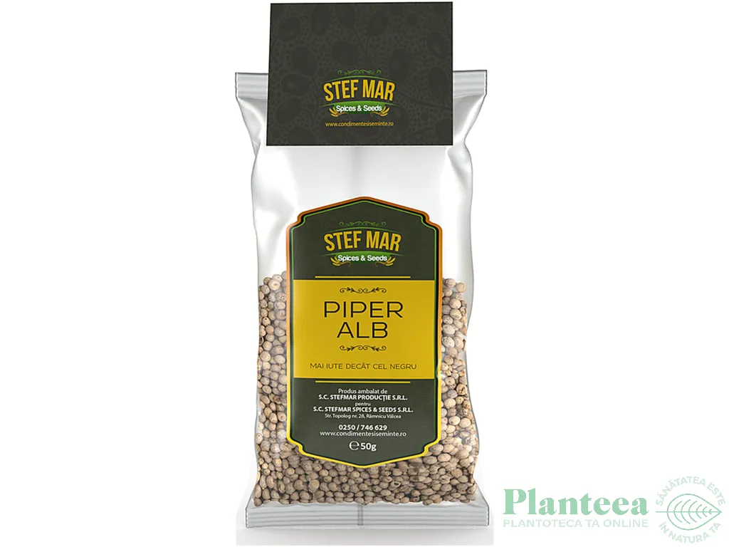 Condiment piper alb boabe 50g - STEF MAR