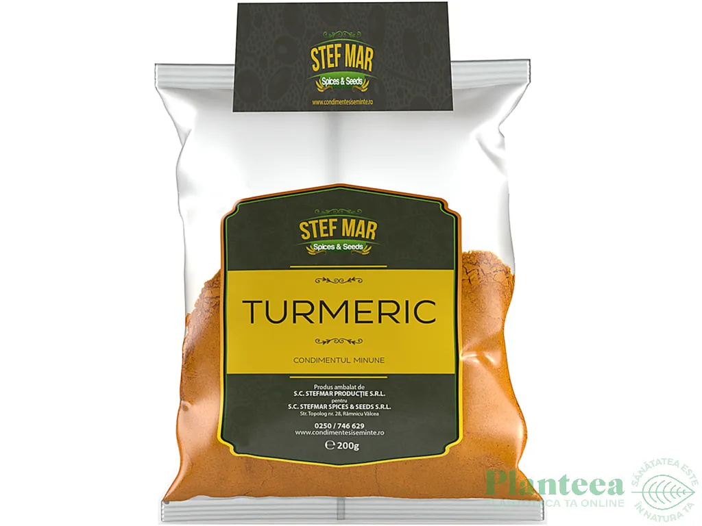 Condiment turmeric macinat 200g - STEF MAR