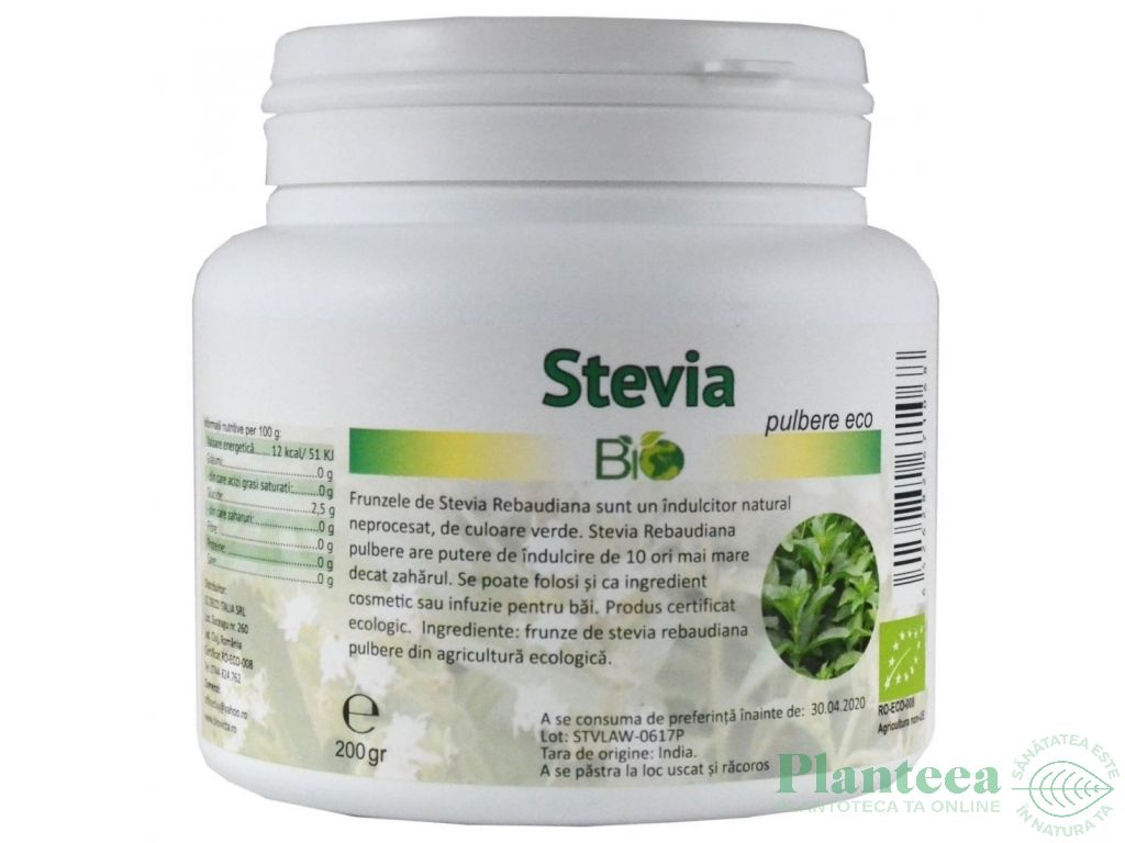 Stevie pulbere indulcitor eco 200g - DECO ITALIA