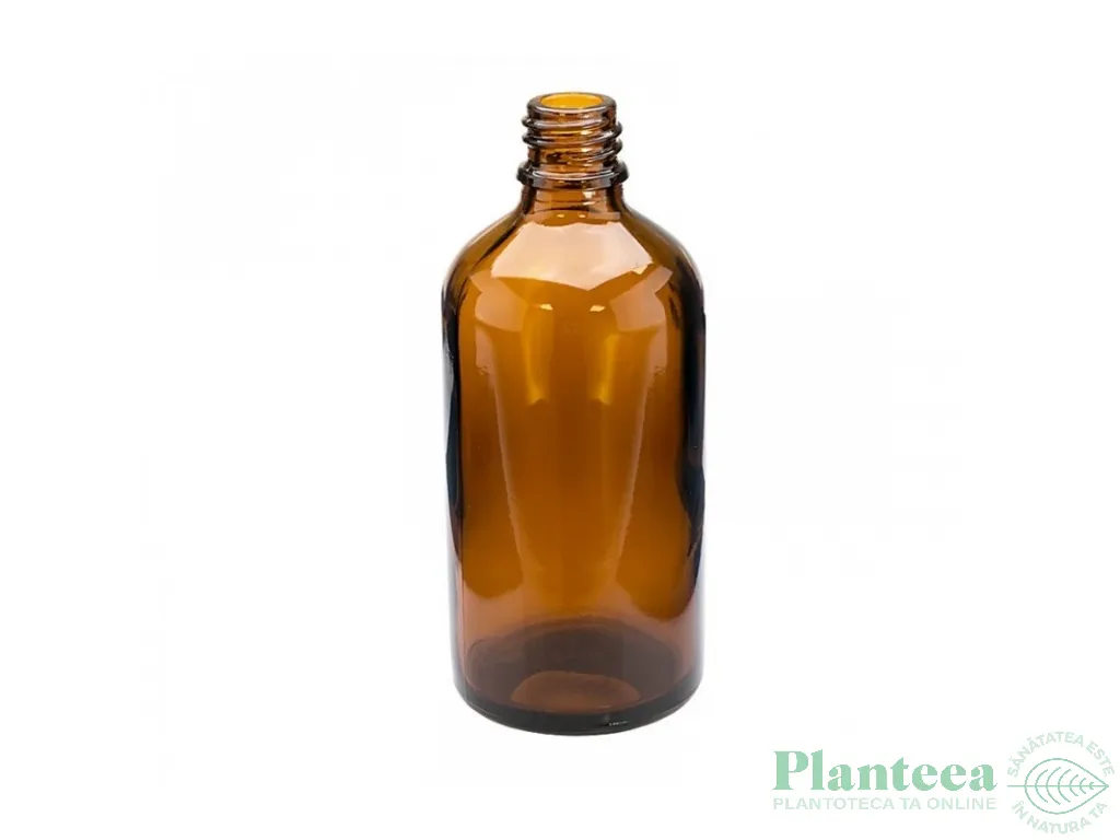 Flacon sticla bruna DIN18 fara capac 100ml - ELLEMENTAL