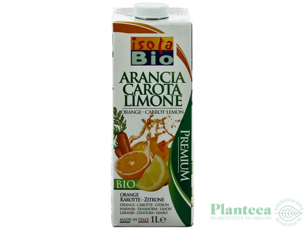 Nectar portocale morcov lamaie Fruity eco 1L - ISOLA BIO