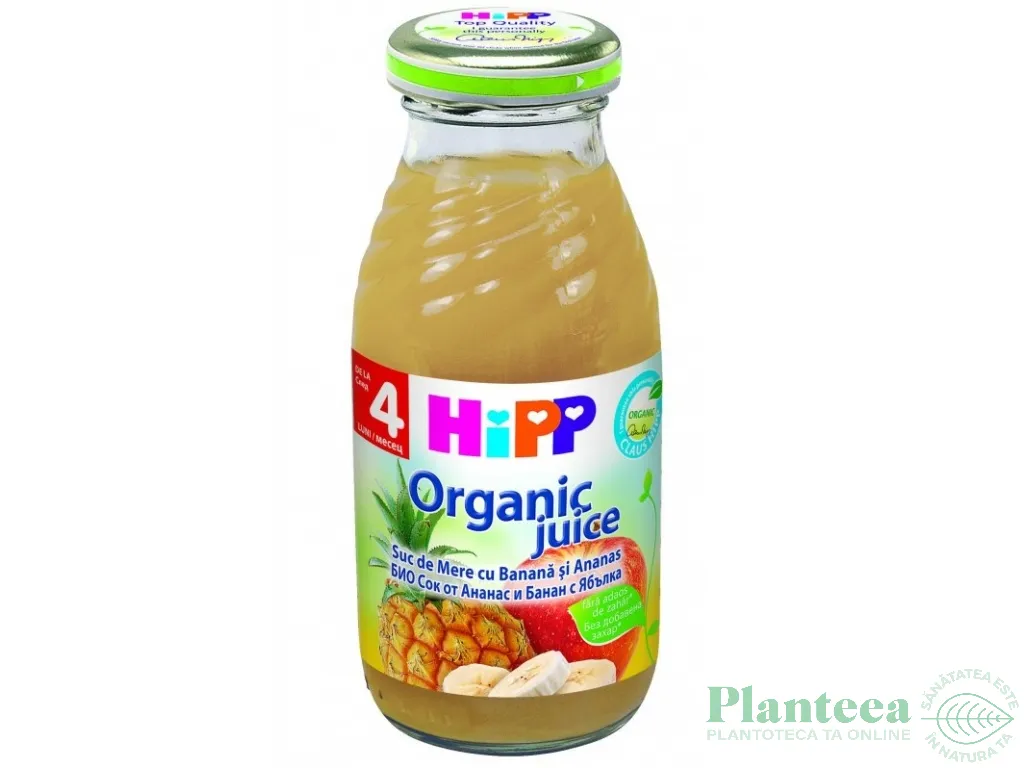 Suc mere banana ananas bebe +4luni 200ml - HIPP ORGANIC