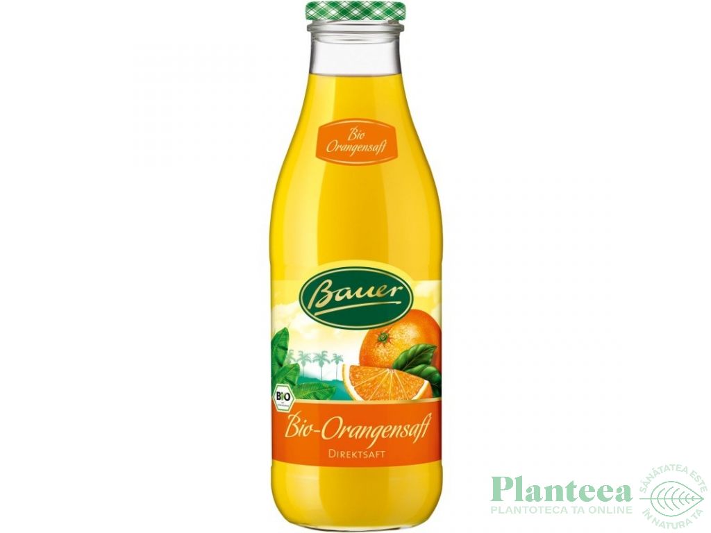 Suc portocale 100% eco 980ml - BAUER