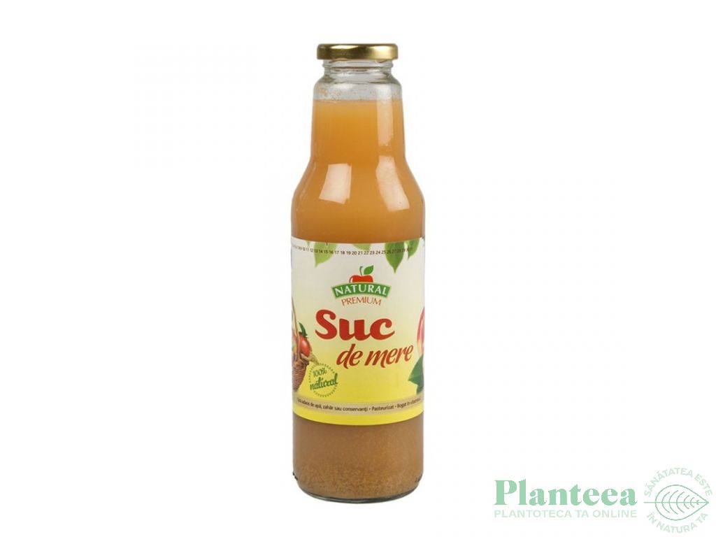 Suc mere 100% cu pulpa 750ml - NATURAL PREMIUM