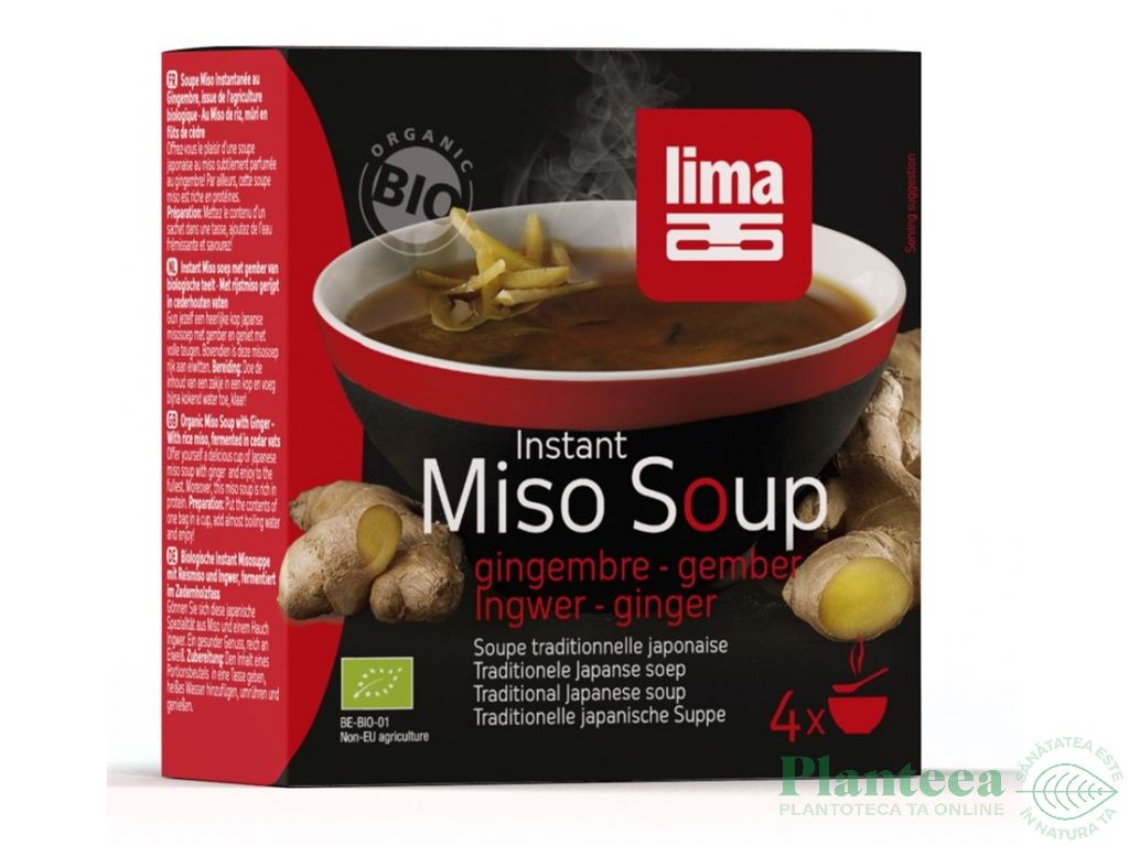 Supa miso ghimbir plic eco 4x15g - LIMA