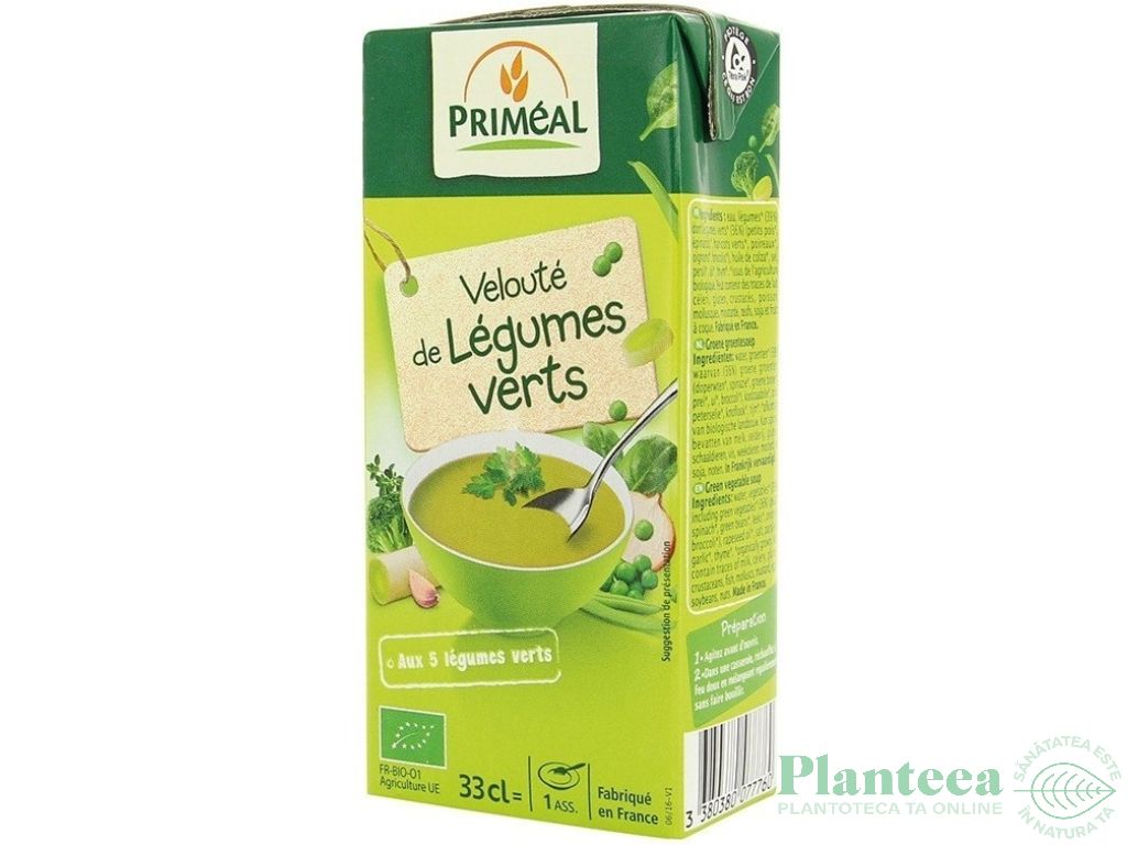 Supa crema legume verzi eco 330ml - PRIMEAL