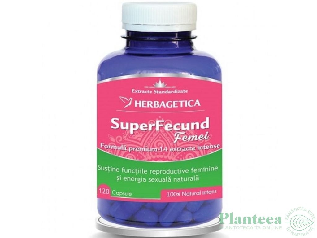 SuperFecund femei 120cps - HERBAGETICA