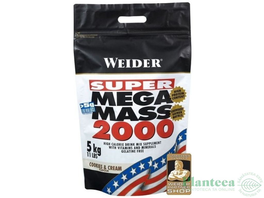 Super mega mass 2000 cookies cream 5kg - WEIDER