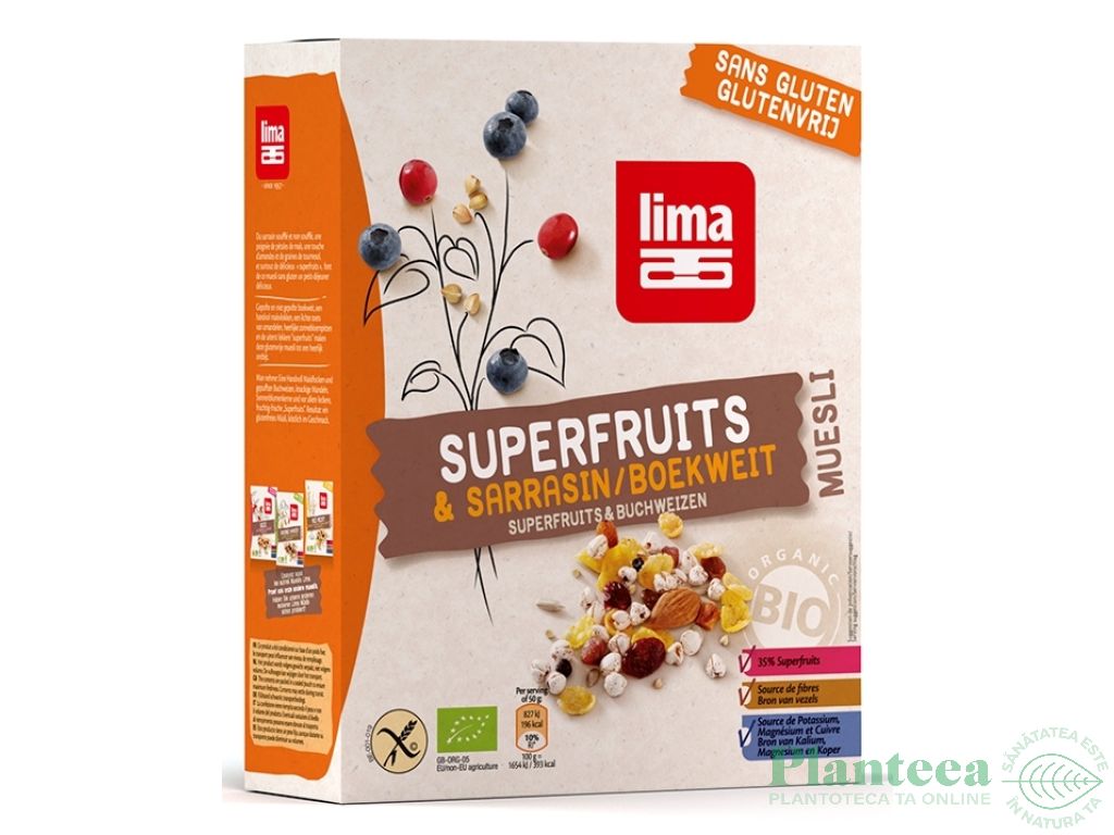 Musli superfructe hrisca fara gluten bio 250g - LIMA