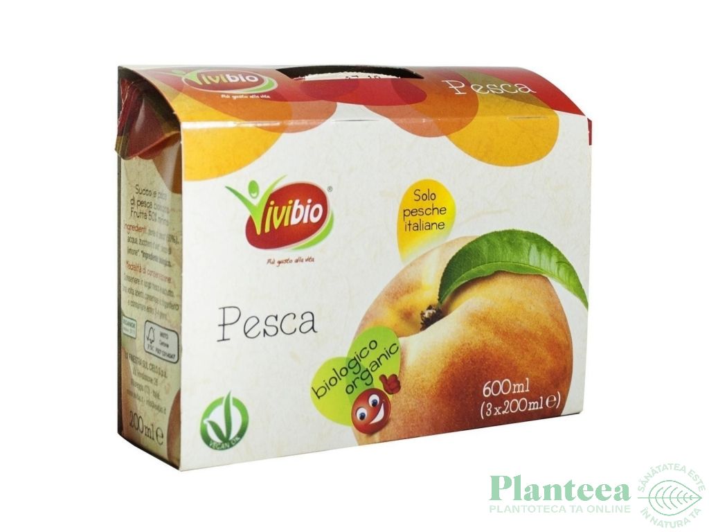 Nectar piersici eco 3x200ml - VIVIBIO