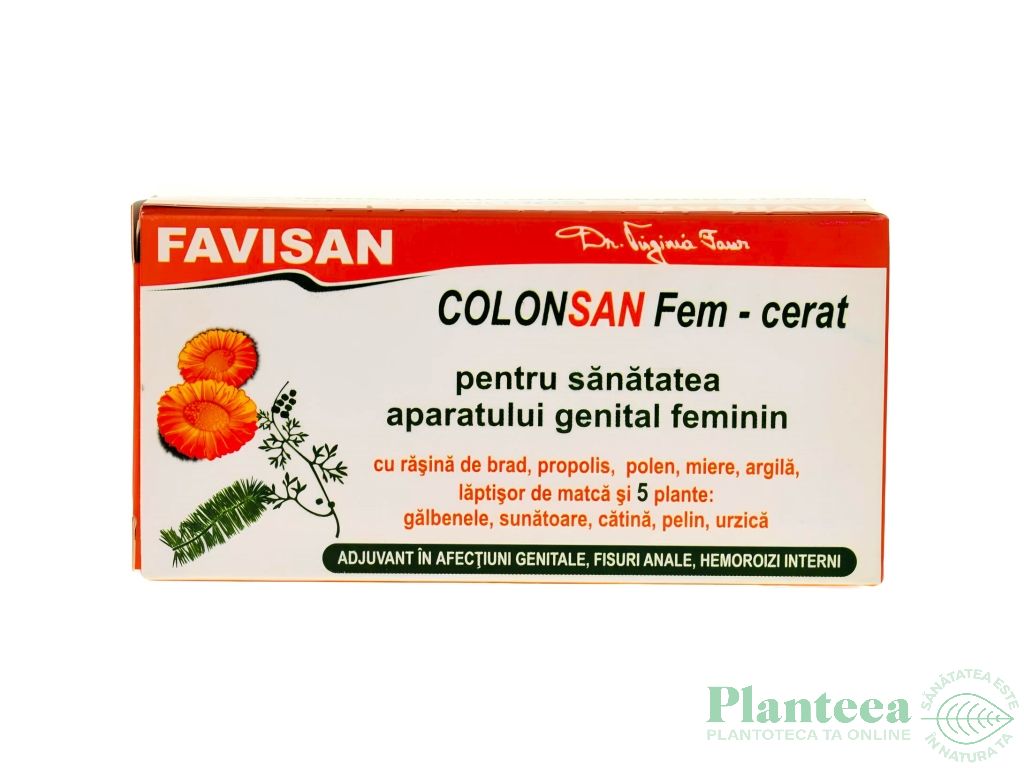 Supozitoare ColonSan Fem cerat 5plante 10x1,9g - FAVISAN