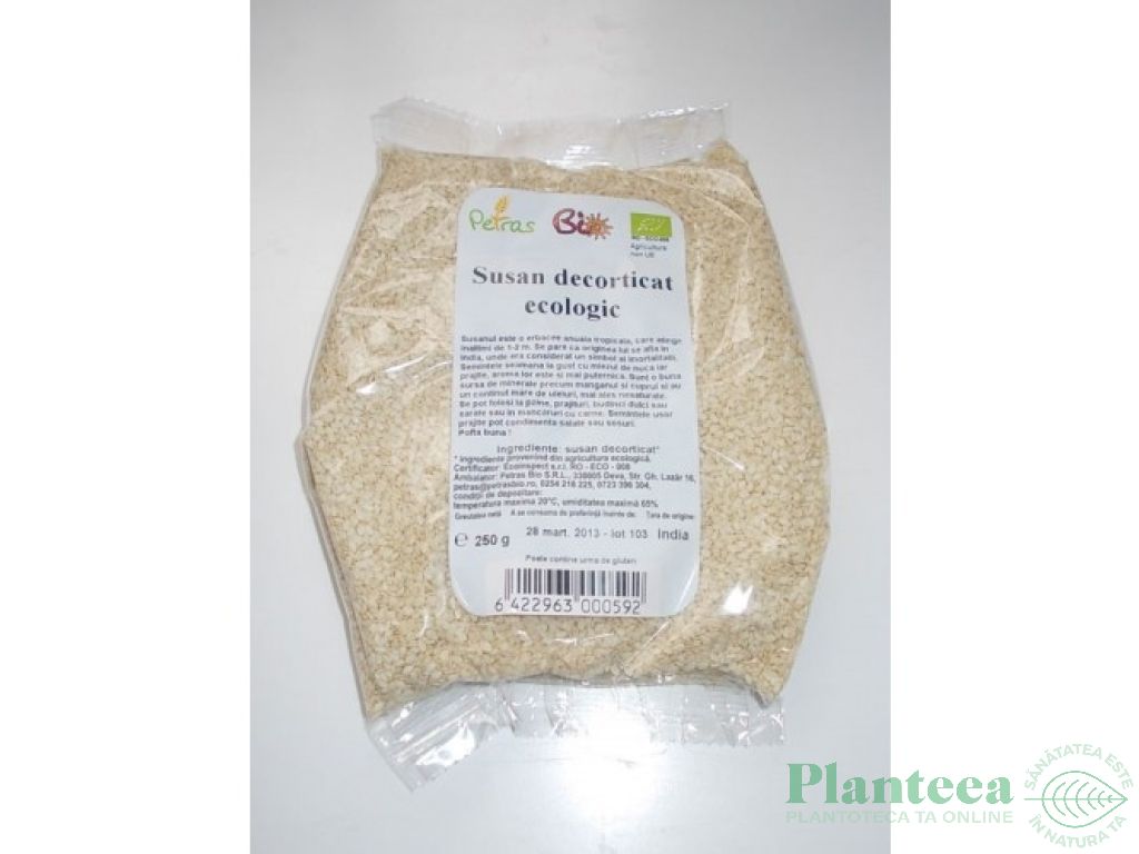 Seminte susan decorticat 250g - PETRAS BIO