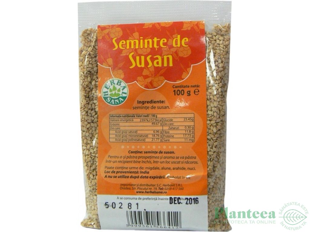 Seminte susan decorticat 100g - HERBAL SANA