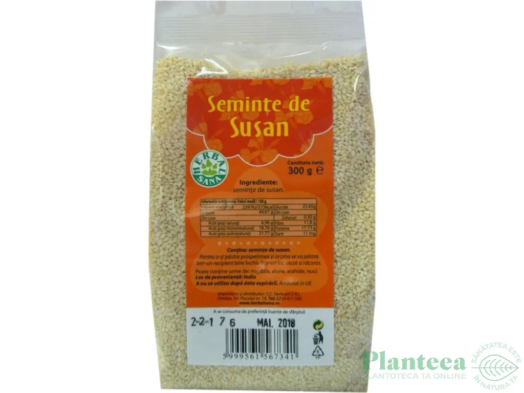 Seminte susan decorticat 300g - HERBAL SANA