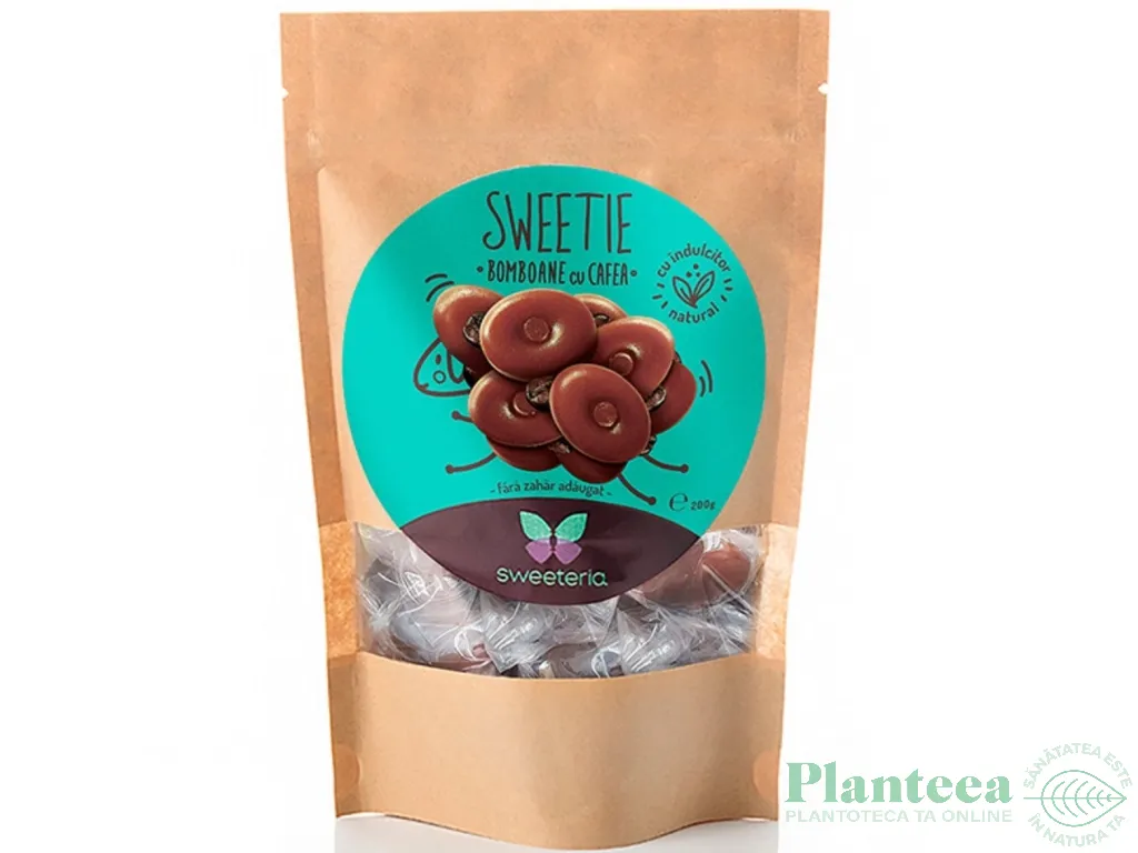 Bomboane cafea fara zahar 200g - SWEETERIA
