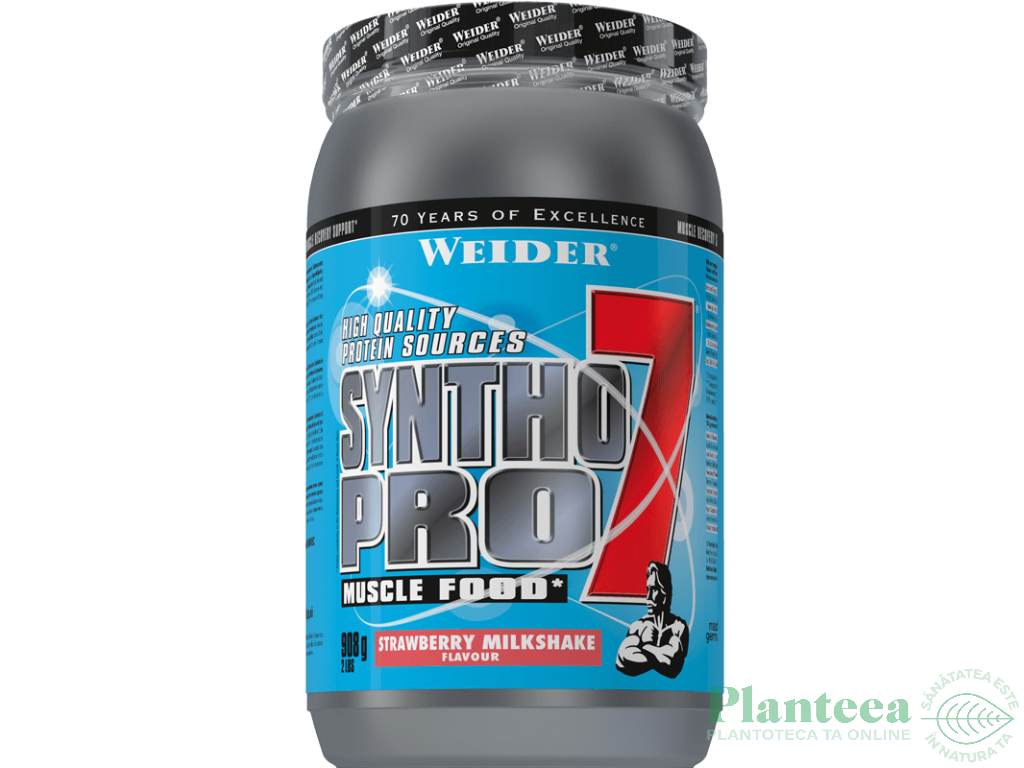 Pulbere mix proteica Syntho pro7 capsuni 908g - WEIDER