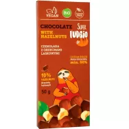Ciocolata vegana alune padure fara gluten bio 50g - SUPER FUDGIO