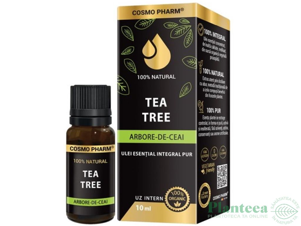 Ulei esential integral 100% natural tea tree 10ml - COSMO PHARM