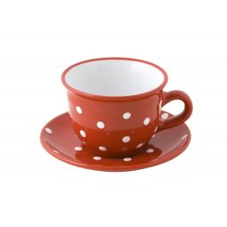 Ceasca ceai rosie buline albe 420ml - SONNENTOR