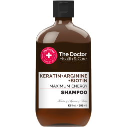 Sampon energizant Keratin+Arginine+Biotin Maximum Energy 355ml - THE DOCTOR HEALTH&CARE