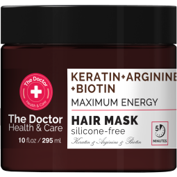 Masca energizanta Keratin+Arginine+Biotin Maximum Energy 295ml - THE DOCTOR HEALTH&CARE