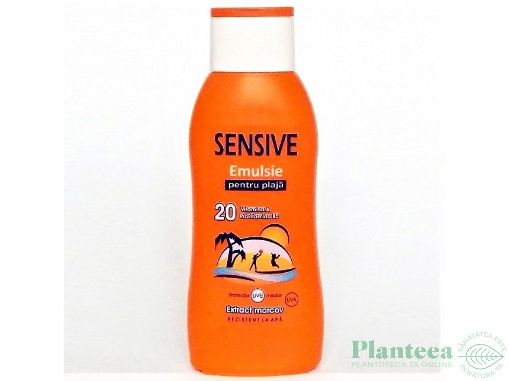 Emulsie plaja spf20 morcov 250ml - SENSIVE