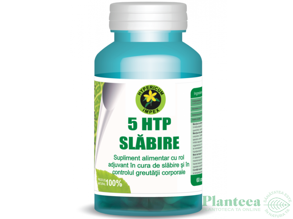 HTP Slabire - Hypericum, 60 capsule (Inhibarea poftei de mancare) - bioversity.ro