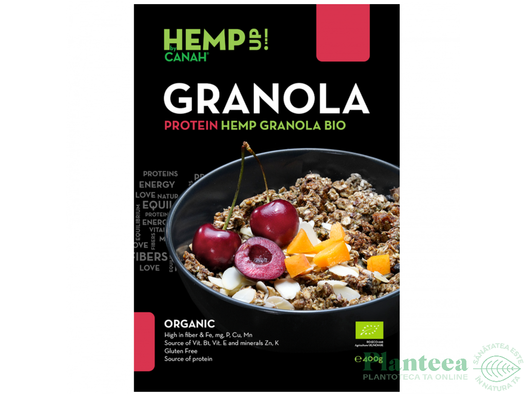 Granola canepa protein HempUp! eco 400g - CANAH