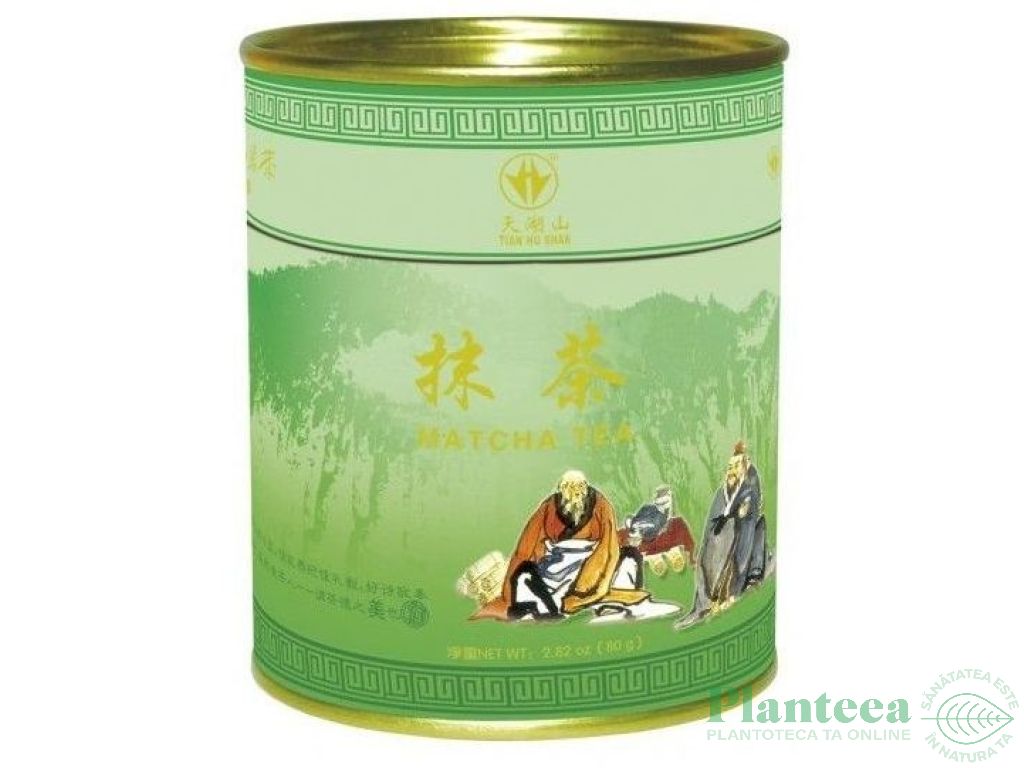 Ceai verde matcha Tian Hu Shan pulbere 80g - FUJAN BLUE LAKE FOODS