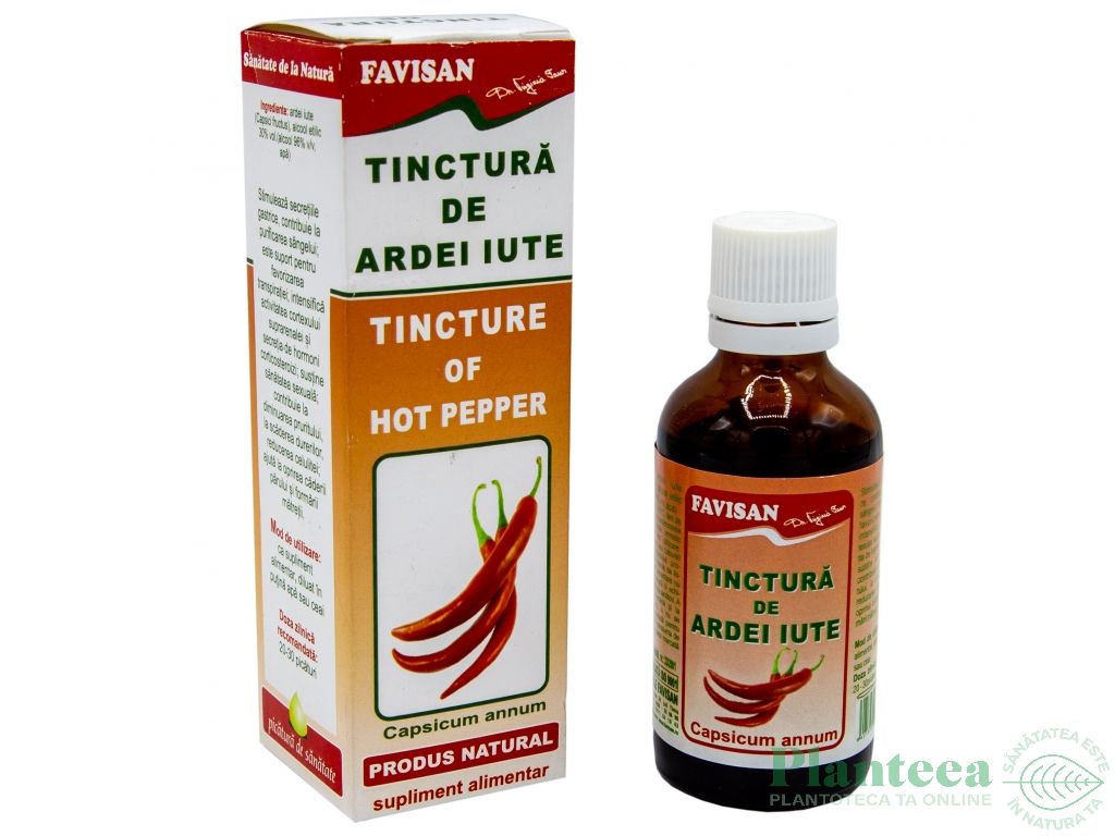 Tinctura ardei iute 50ml - FAVISAN