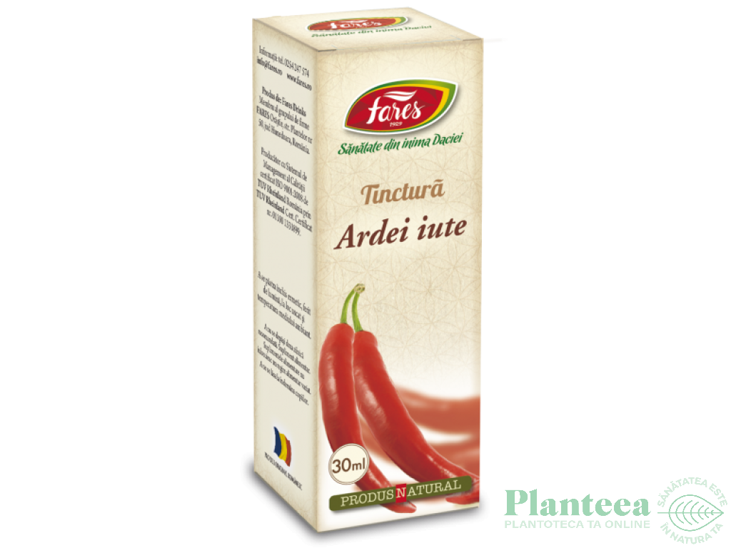 Tinctura ardei iute 30ml - FARES