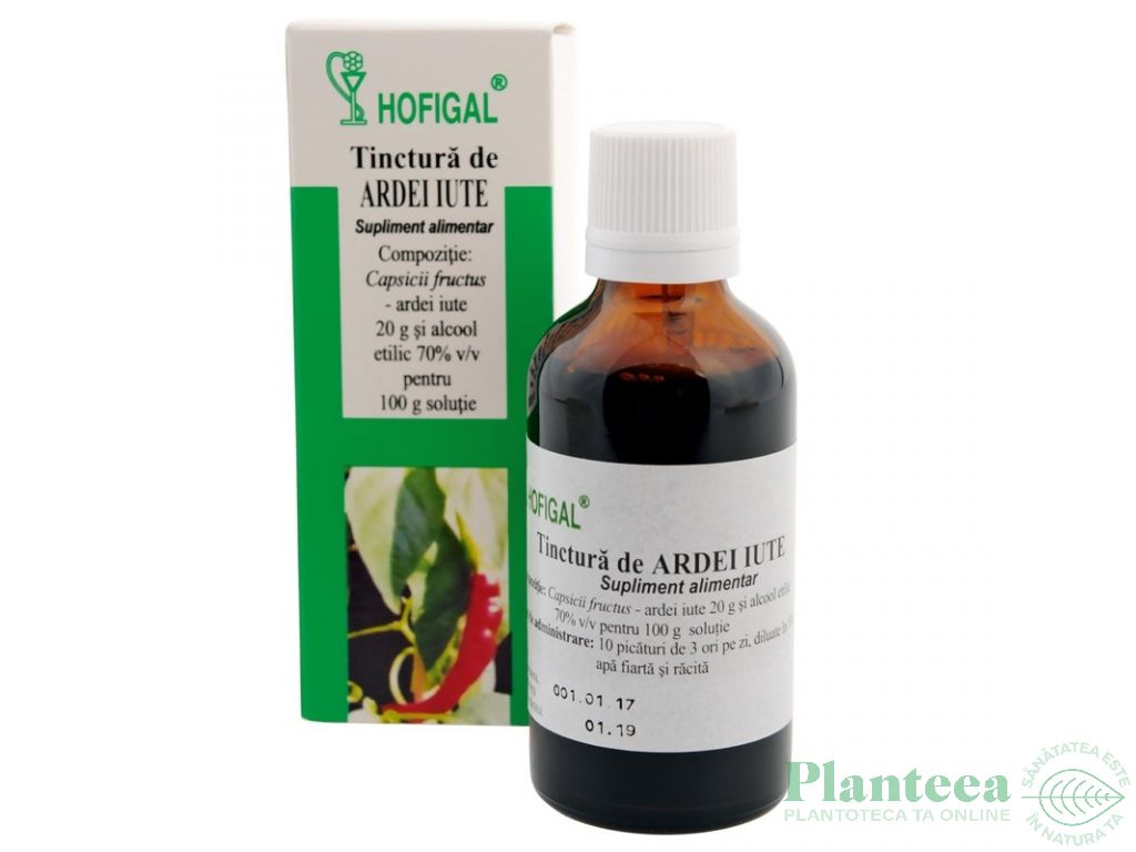 Tinctura ardei iute 50ml - HOFIGAL