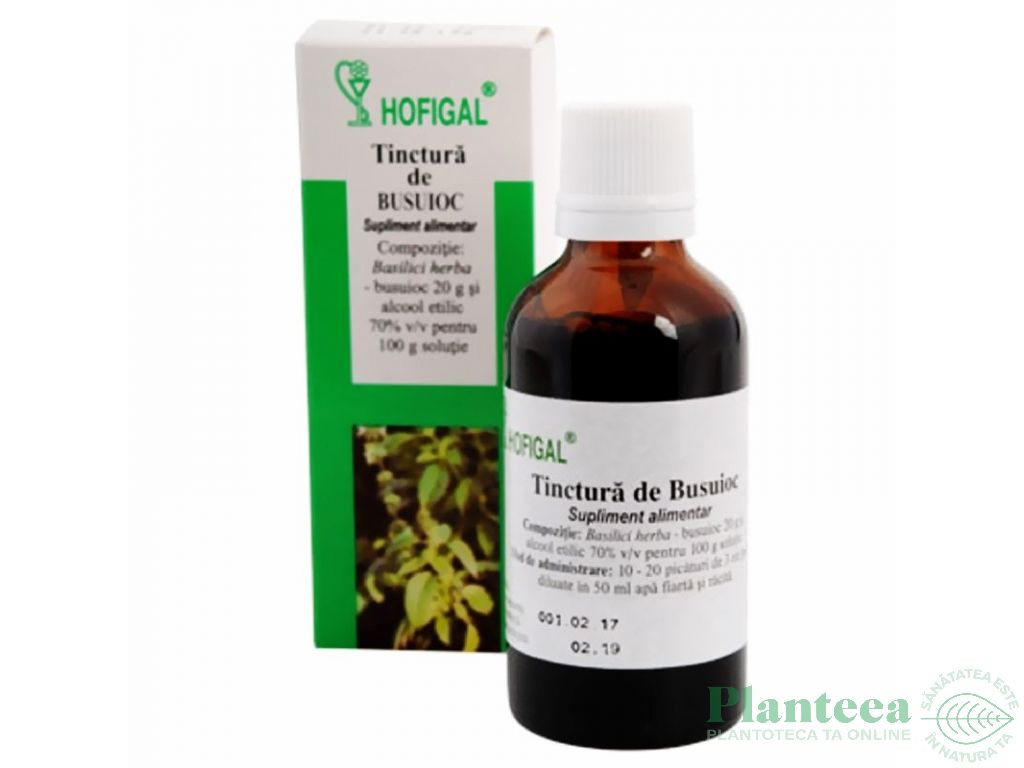 Tinctura busuioc 50ml - HOFIGAL