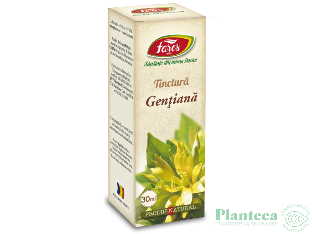 Tinctura gentiana 30ml - FARES