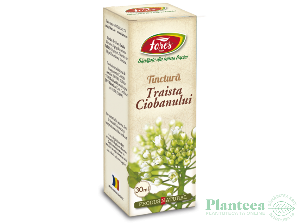 Tinctura traista ciobanului 30ml - FARES