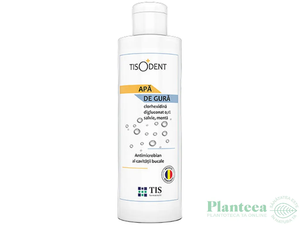 Apa gura clorhexidina 0,1% Tisodent 250ml - TIS