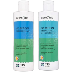 Kit Sampoane tratament dermatite [Rezorcina+Intretinere] DermoTis 2x120ml - TIS