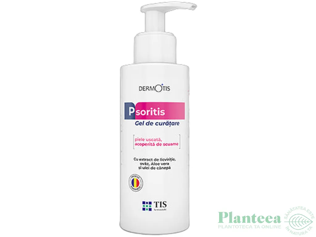 Gel curatare fata corp piele uscata PsoriTis 300ml - TIS