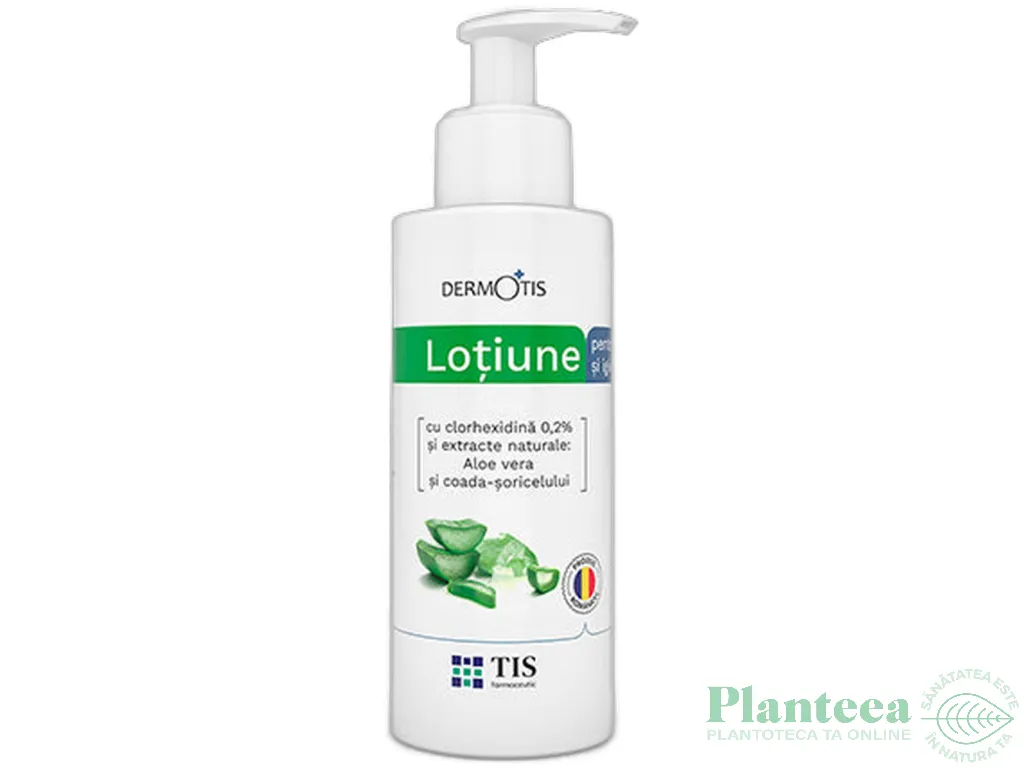 Lotiune clorhexidina 0,2% extracte naturale DermoTis pompita 300ml - TIS