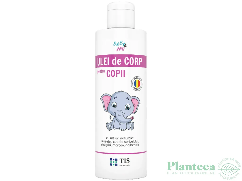Ulei corp uleiuri naturale pentru copii Baby4You 250ml - TIS