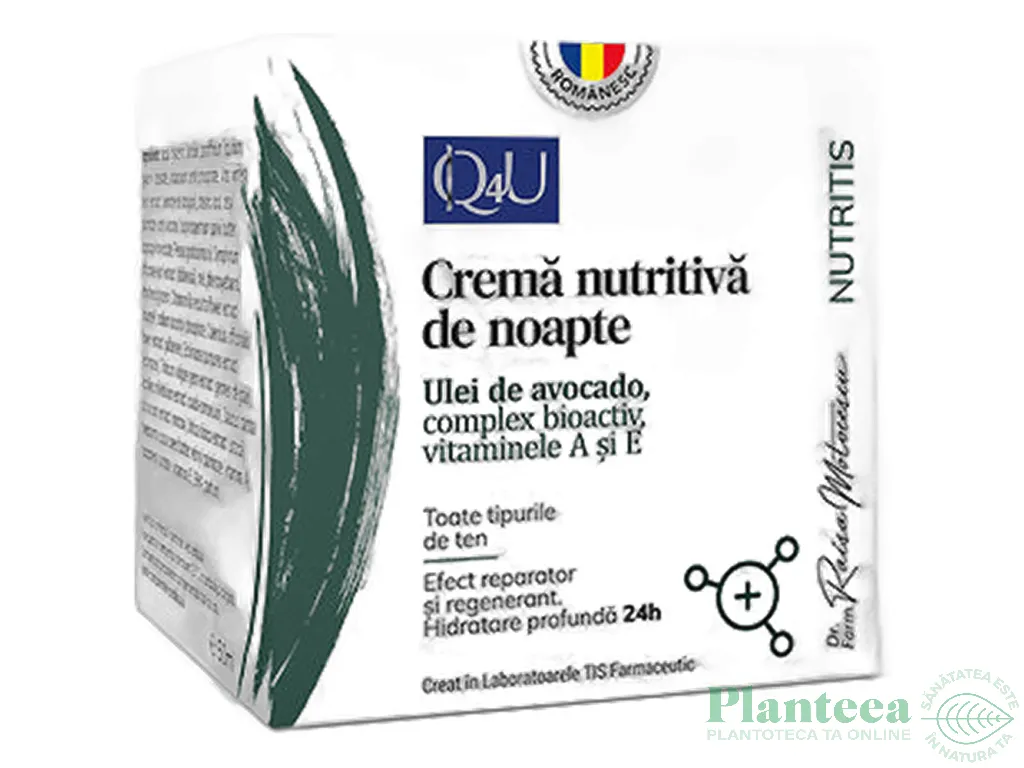 Crema noapte nutritiva Q4U NutriTis 50ml - TIS