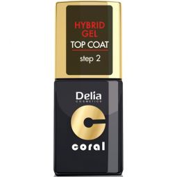 Top Coat unghii Hybrid Gel 11ml - CORAL