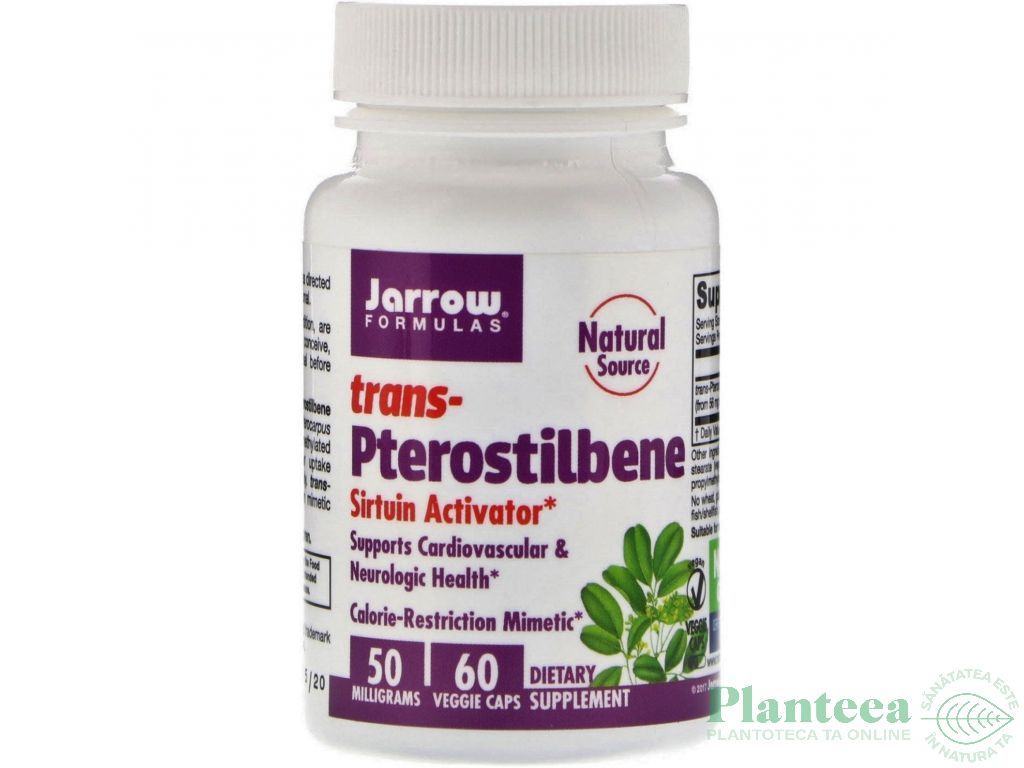 Trans pterostilbene 50mg 60cps - JARROW FORMULAS