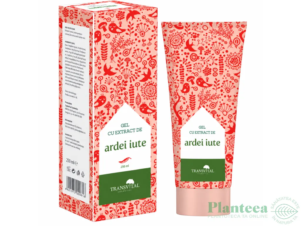 Gel extract ardei iute 250ml - TRANSVITAL