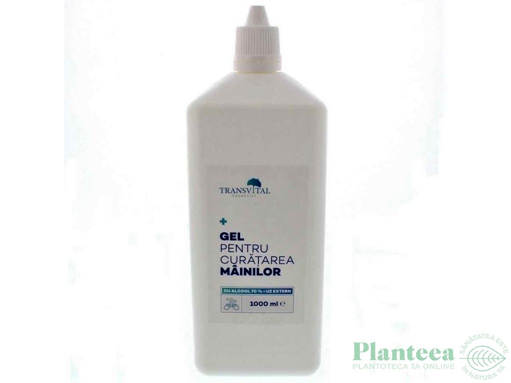 Gel curatare maini antibacterian 70%alcool 1L - TRANSVITAL