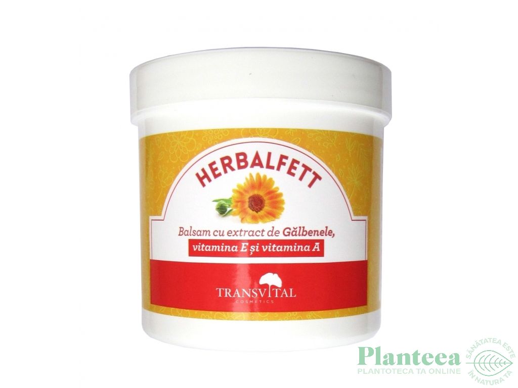 Balsam galbenele vitamine E A Herbalfett 250ml - TRANSVITAL