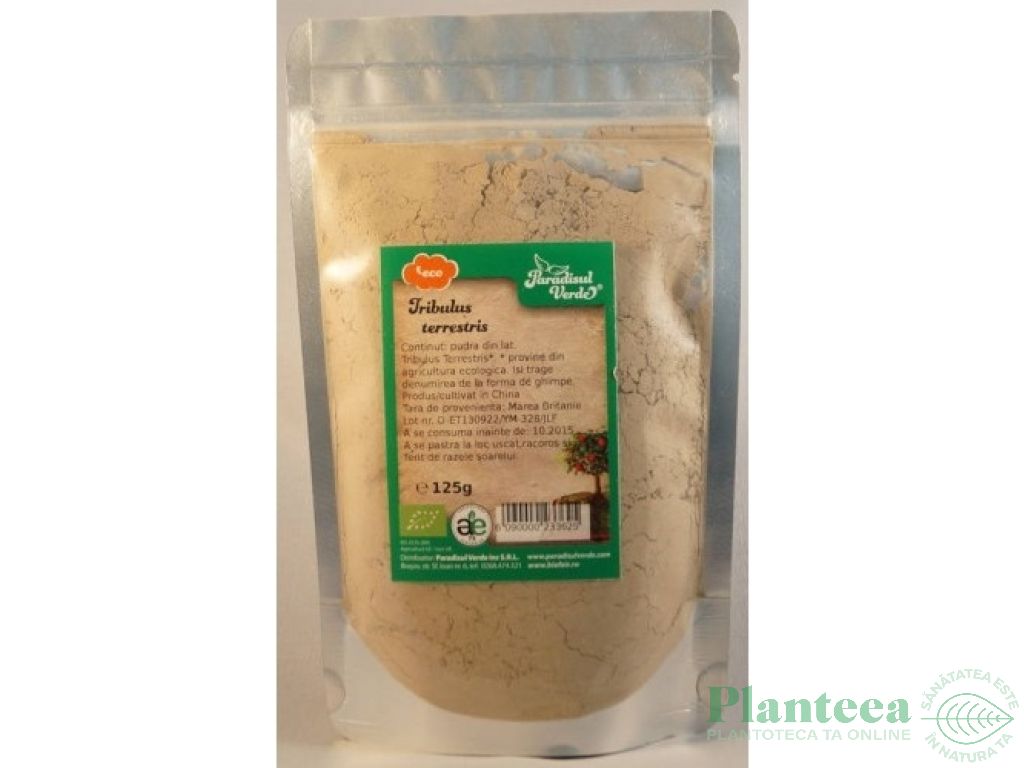 Pulbere tribulus terrestris eco 125g - PARADISUL VERDE